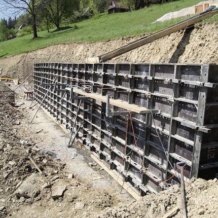 Construction of a retaining wall - Zakopane