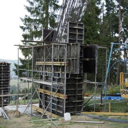 Construction of a ski chairlift in Bukowina Tatrzańska