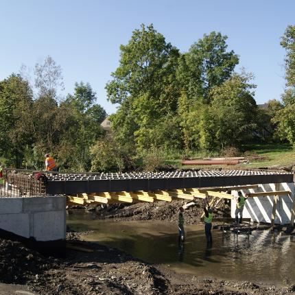 Budowa mostu Poznachowice Dolne