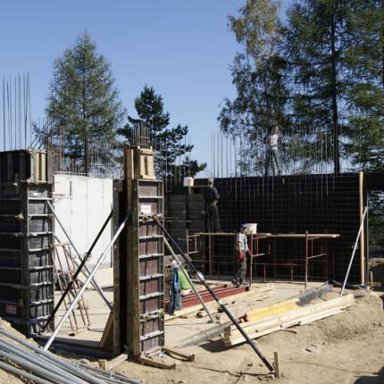 Construction of a single-family house